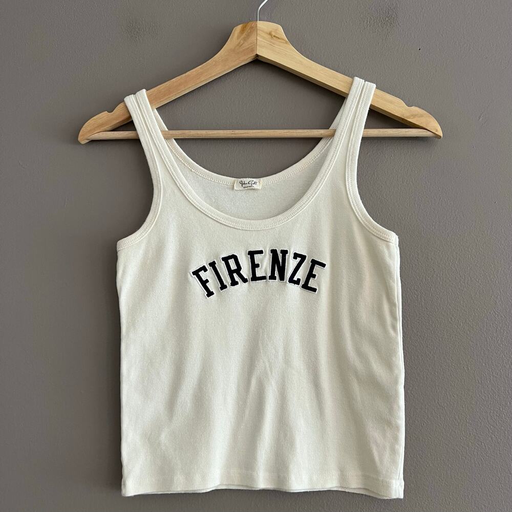 Brandy Melville John Galt Firenze Cream Tank Top Cami One Size Y2K Capsule